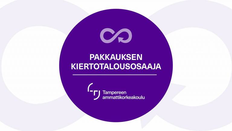 Pakkausarvoketjun kiertotalousosaaja -osaamismerkki.