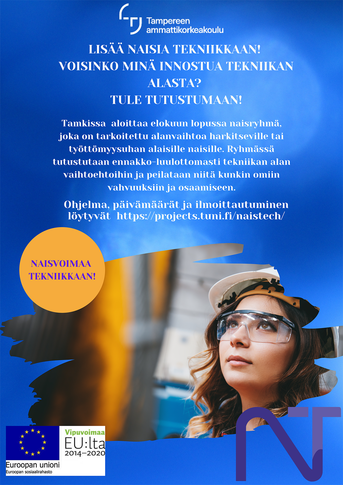 TE-keskuksen ryhmä naisille esite