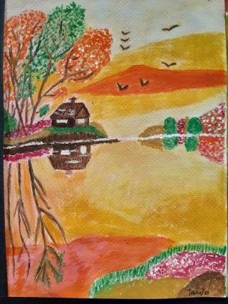 Lempityö on fantasiapaikka auringonlaskunmeren rannalla. Vielä joskus on lämpöä.