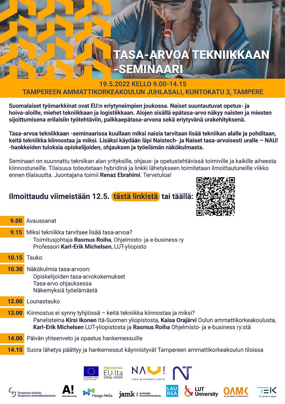 Tasa-arvoa tekniikkaan -seminaarikutsu