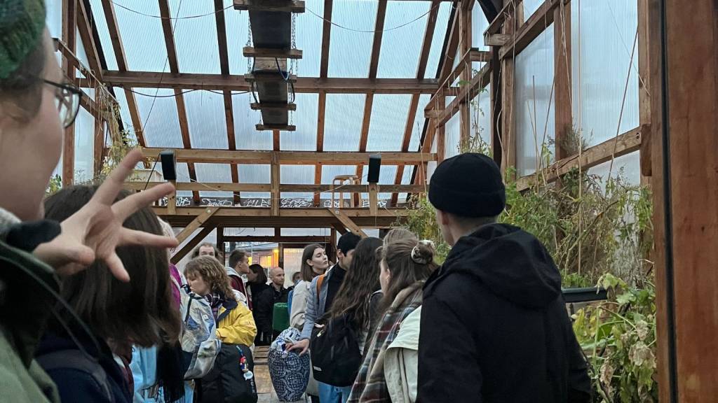 Students in Turntable turned into a greenhouse.