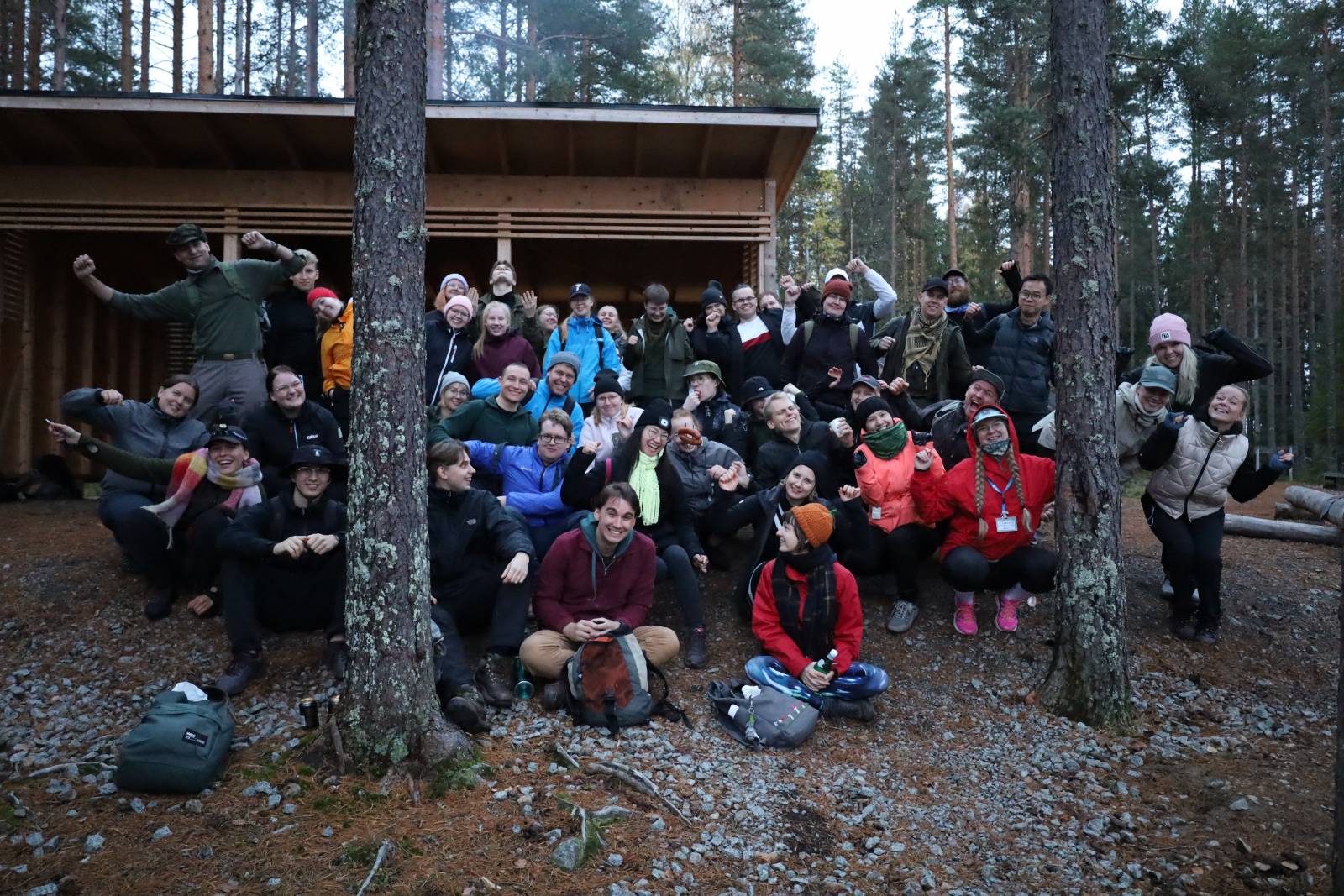 Ryhmäkuva retken osallistujista