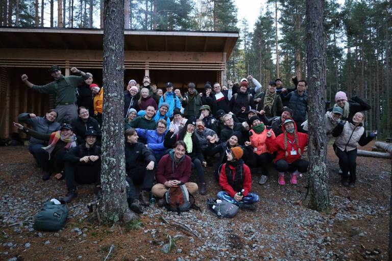 Ryhmäkuva retken osallistujista