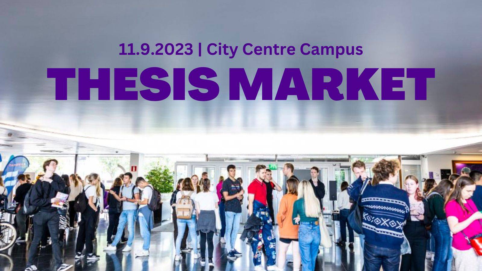 Students in the Main lobby.