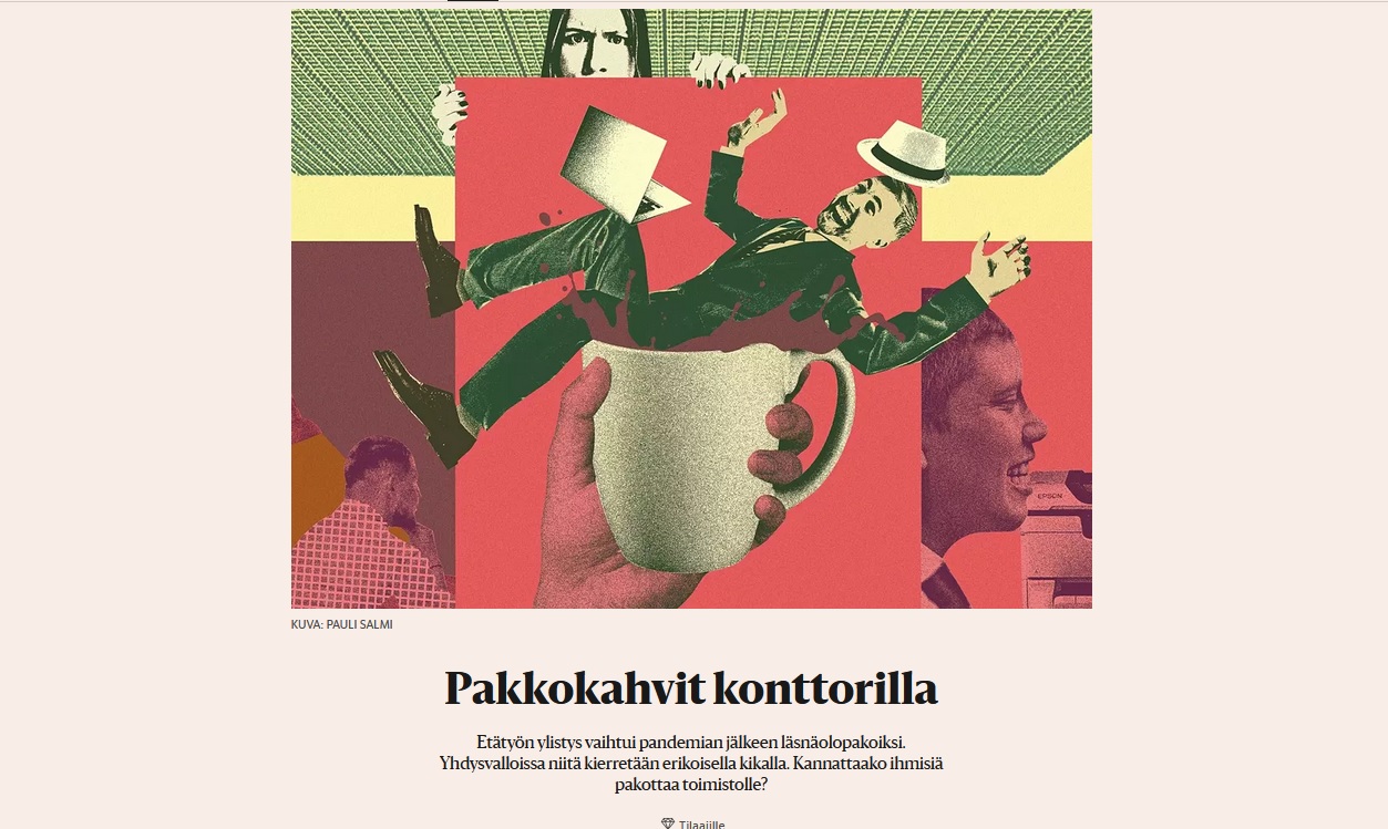 Kuvakaappaus HS:n artikkelista