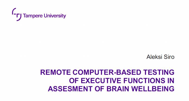Aleksi Siron DI-työn kansilehti, jossa DI-työn nimi.