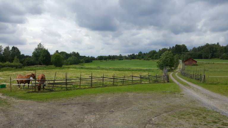 Medieval and later road arriving to Tyrvää church and Kalliala village in Sastamala.