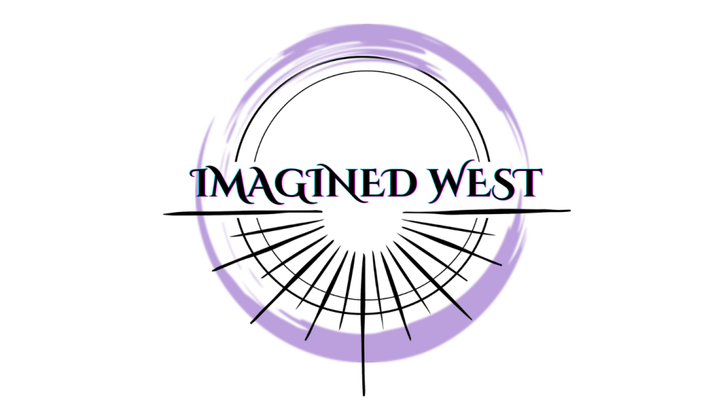Logo with the text "Imagined West" in it.
