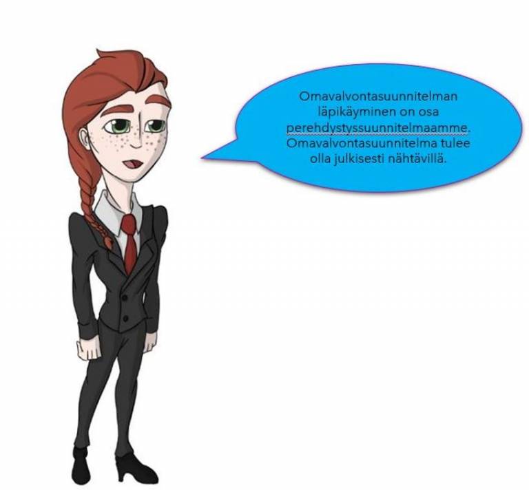 Esihenkilö kertoo, että omavalvonta on osa perehdytystä