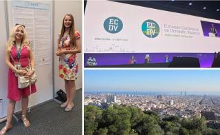 Professor Marita Husso and Researcher Hanna Mielismäki presenting the ISEDA project at the European Conference on Domestic Violence in Barcelona.
