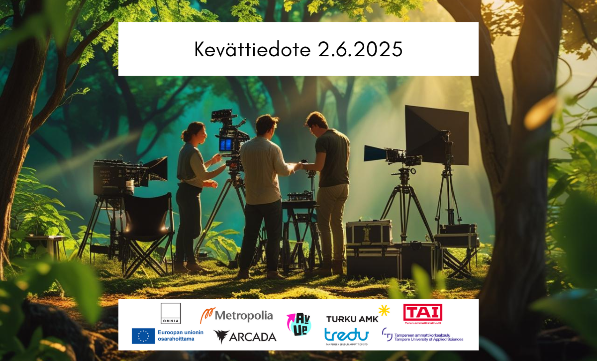 Kuvausryhmä metsässä