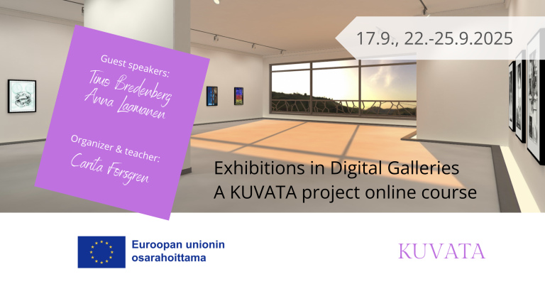 Exhibitions in digital galleries / KUVATA course