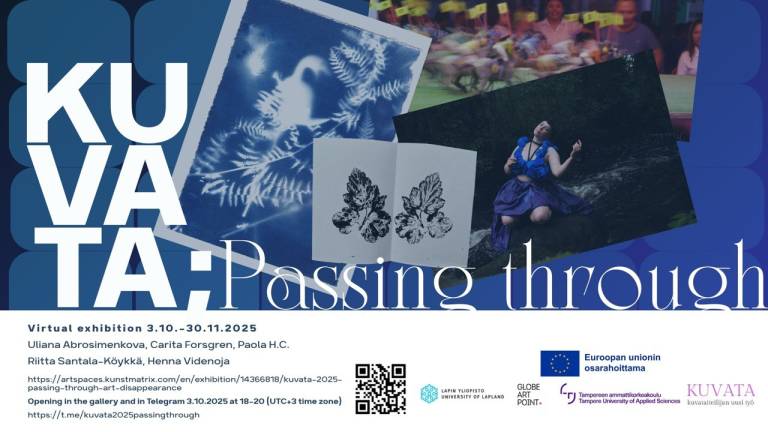 KUVATA Passing through exhibition poster
