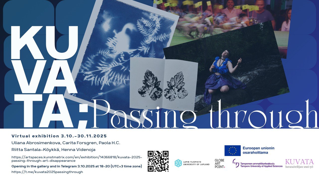 KUVATA Passing through exhibition poster