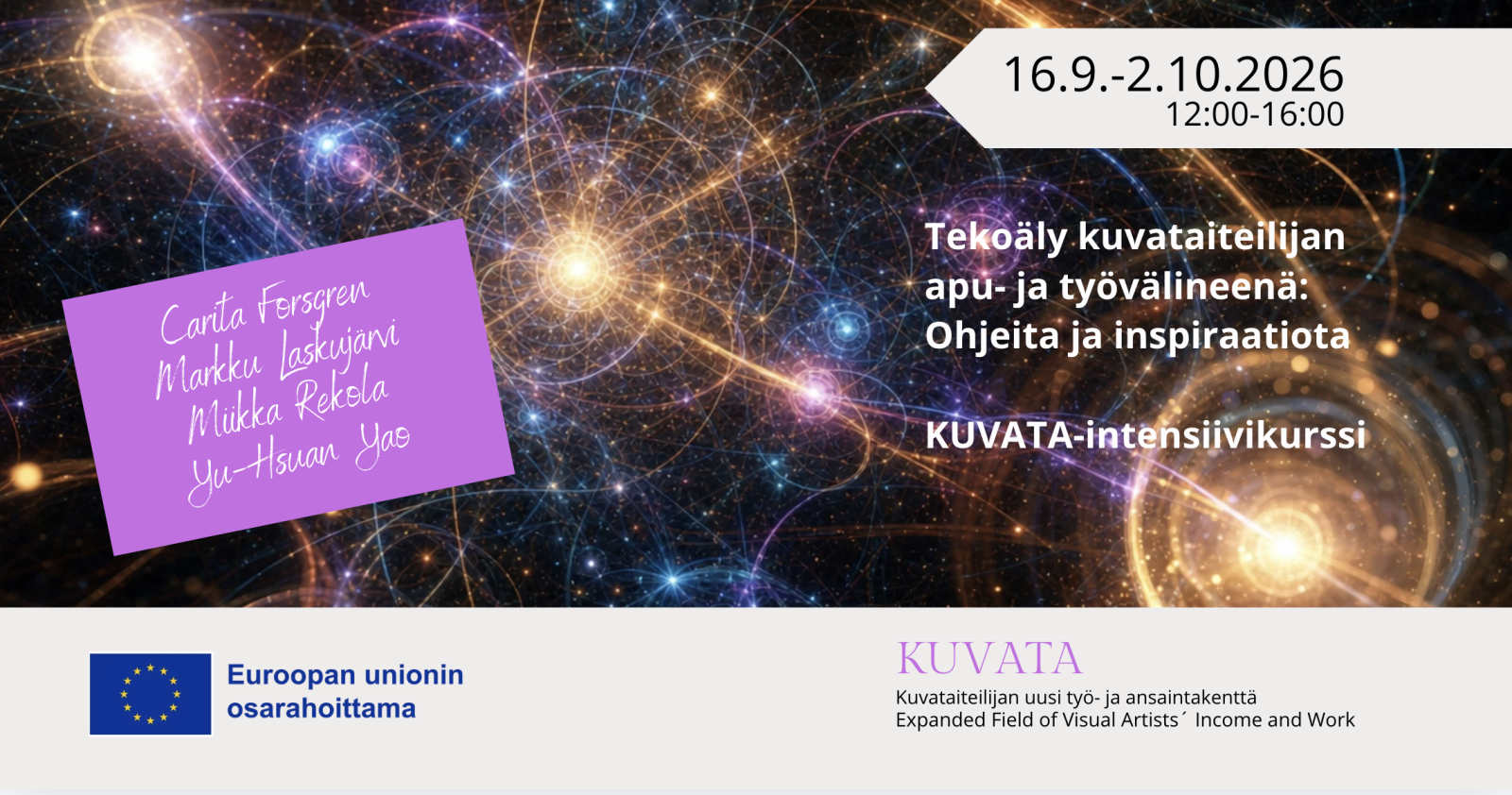 KUVATA-kurssi tekoälystä kuvataiteilijan apuvälineenä