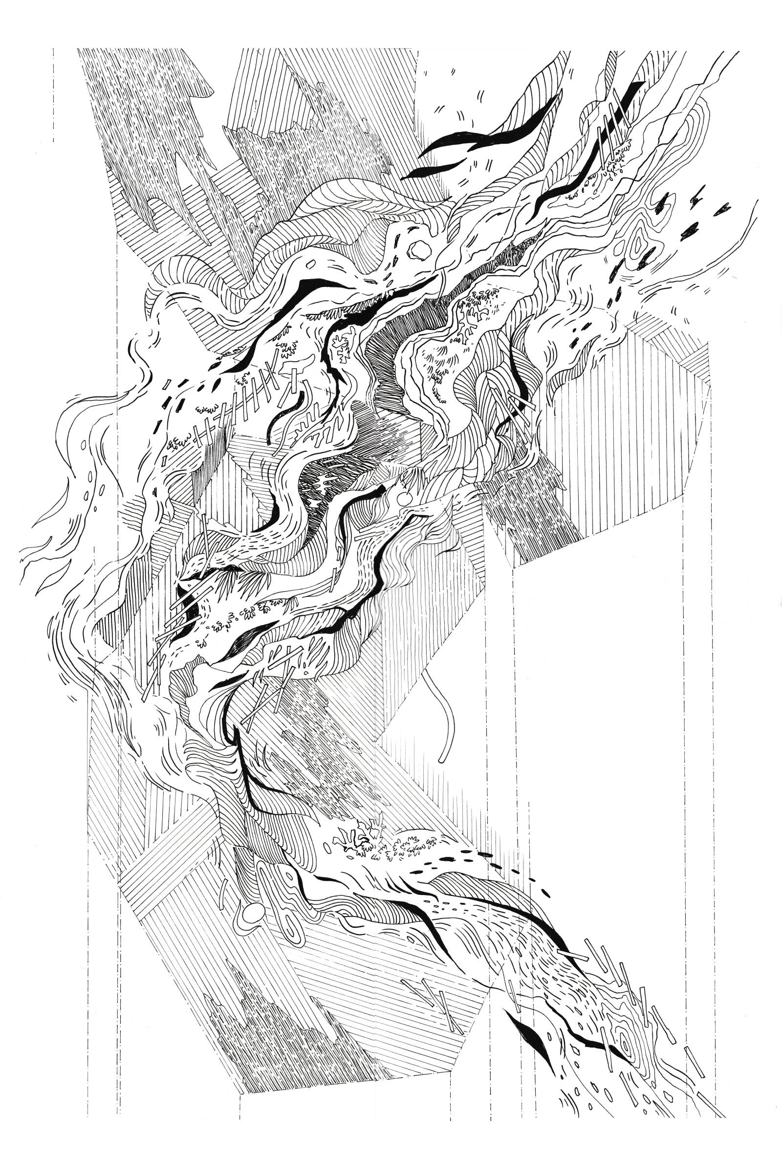 abstract black-white illustration