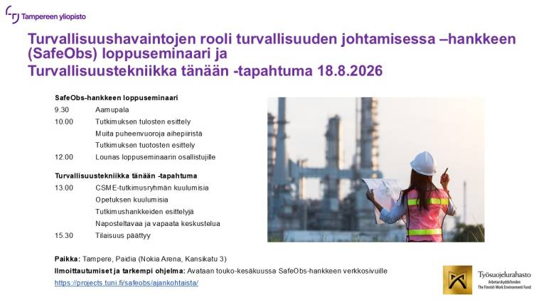 Tapahtuman alustava ohjelma