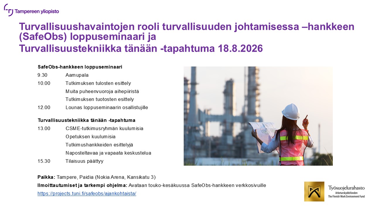 Tapahtuman alustava ohjelma