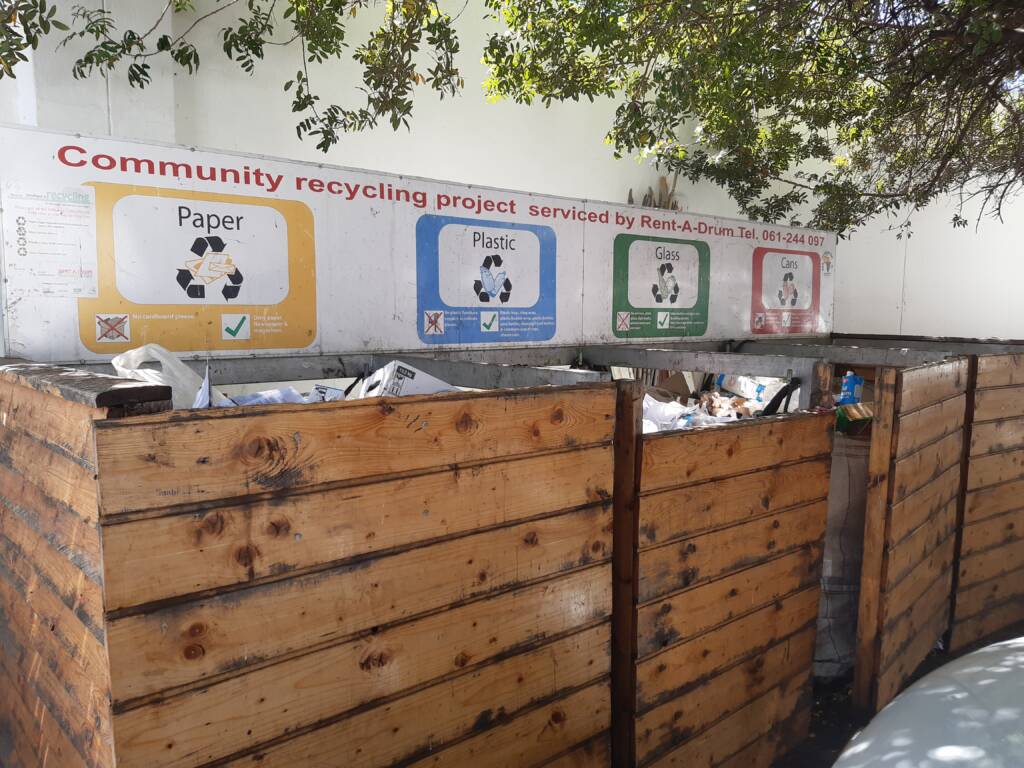 A recycling system in Namibia.