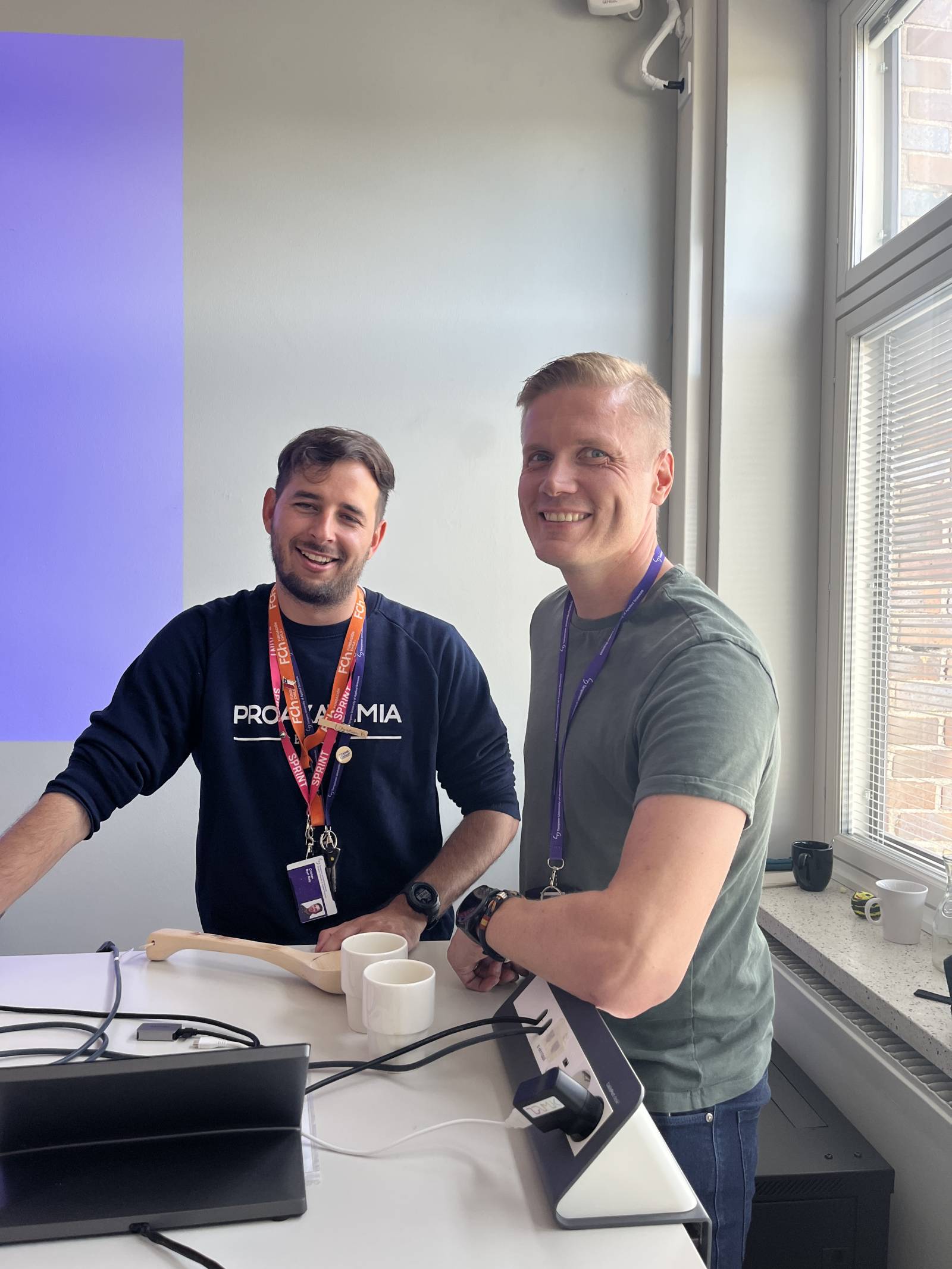 Cristian Burr Raty and Mikko Sävilahti inspired the audience with their entrepreneurial stories. Cristian Burr Raty and Mikko Sävilahti inspired the audience with their entrepreneurial stories.