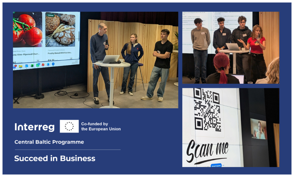 A photo collage of young entrepreneurs presenting their business ideas.