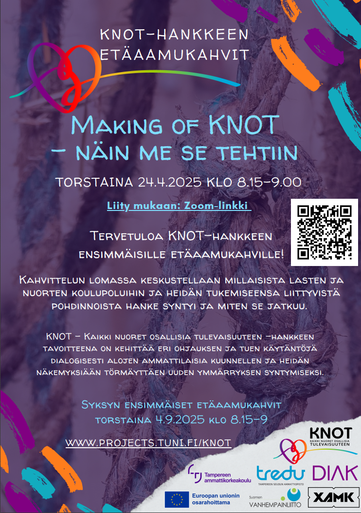 KNOT-hankkeen aamukahvi-tapahtuman kutsu