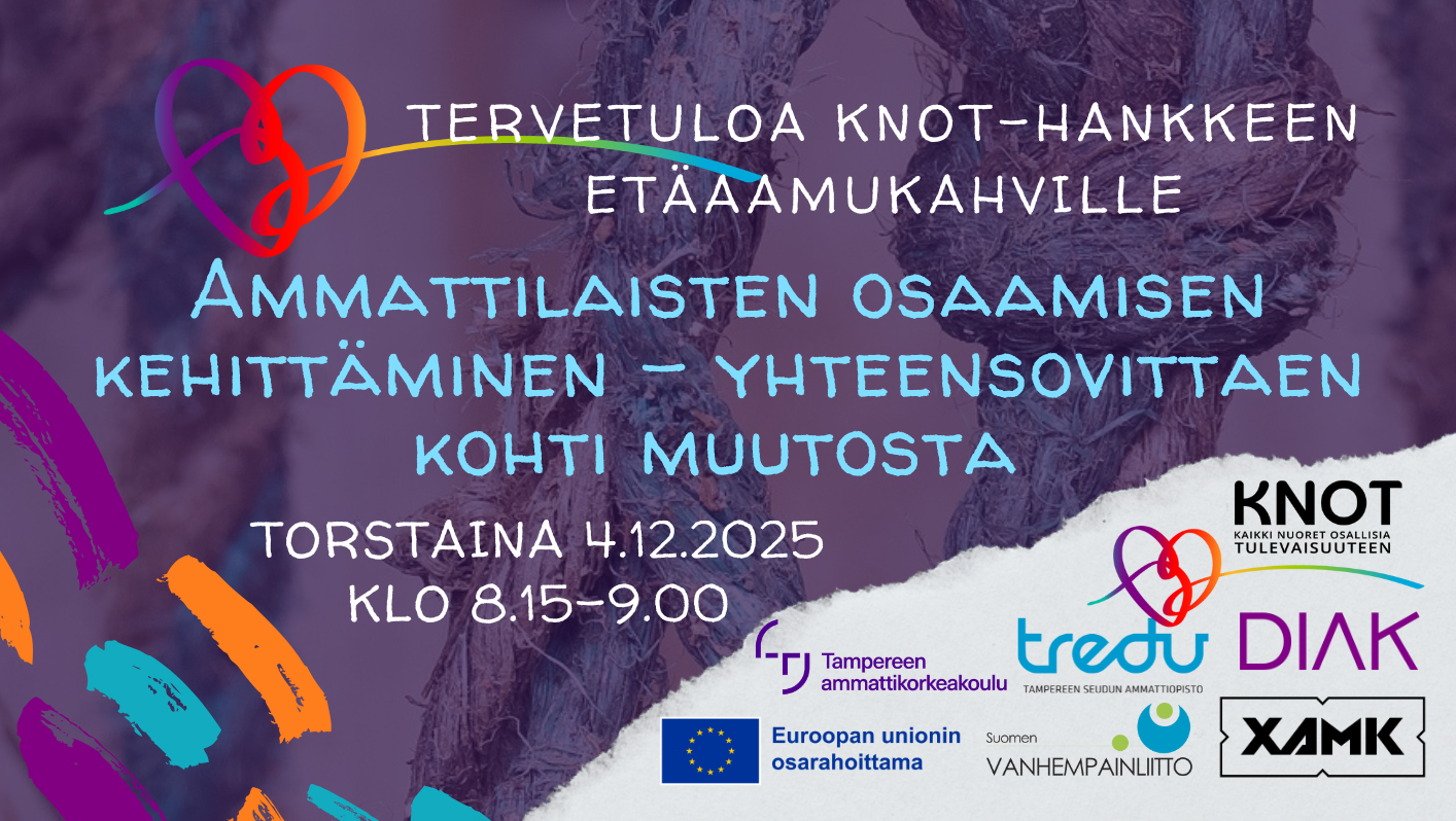 KNOT-hankkeen etäaamukahvien mainos