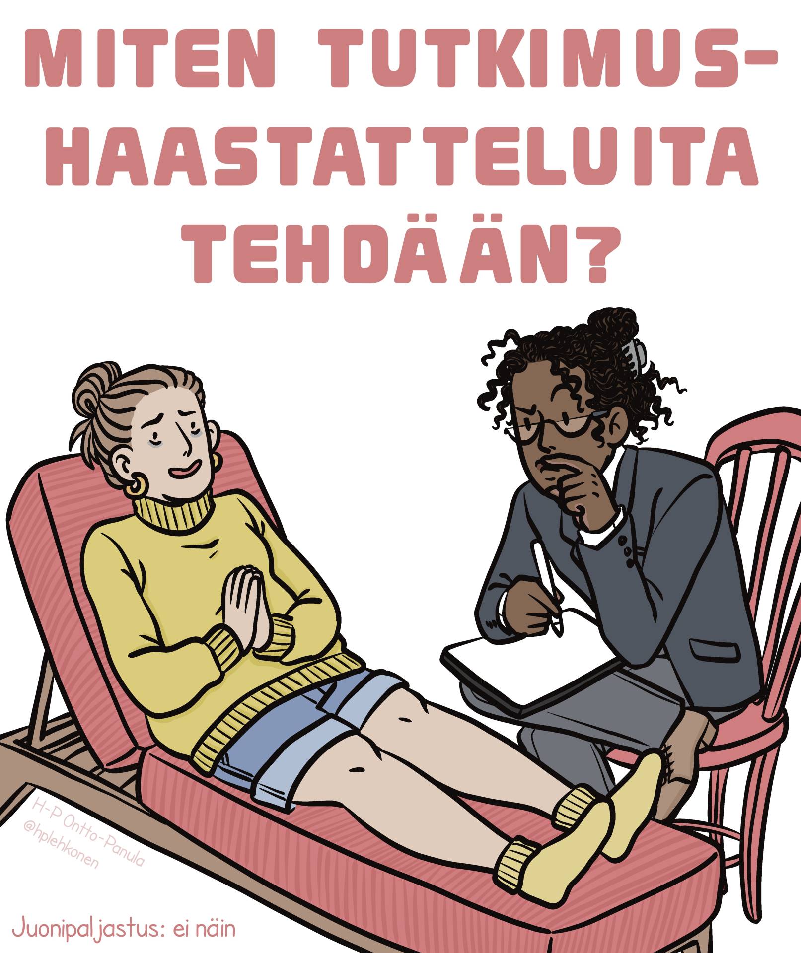 Sarjakuva haastatteluiden tekemisestä