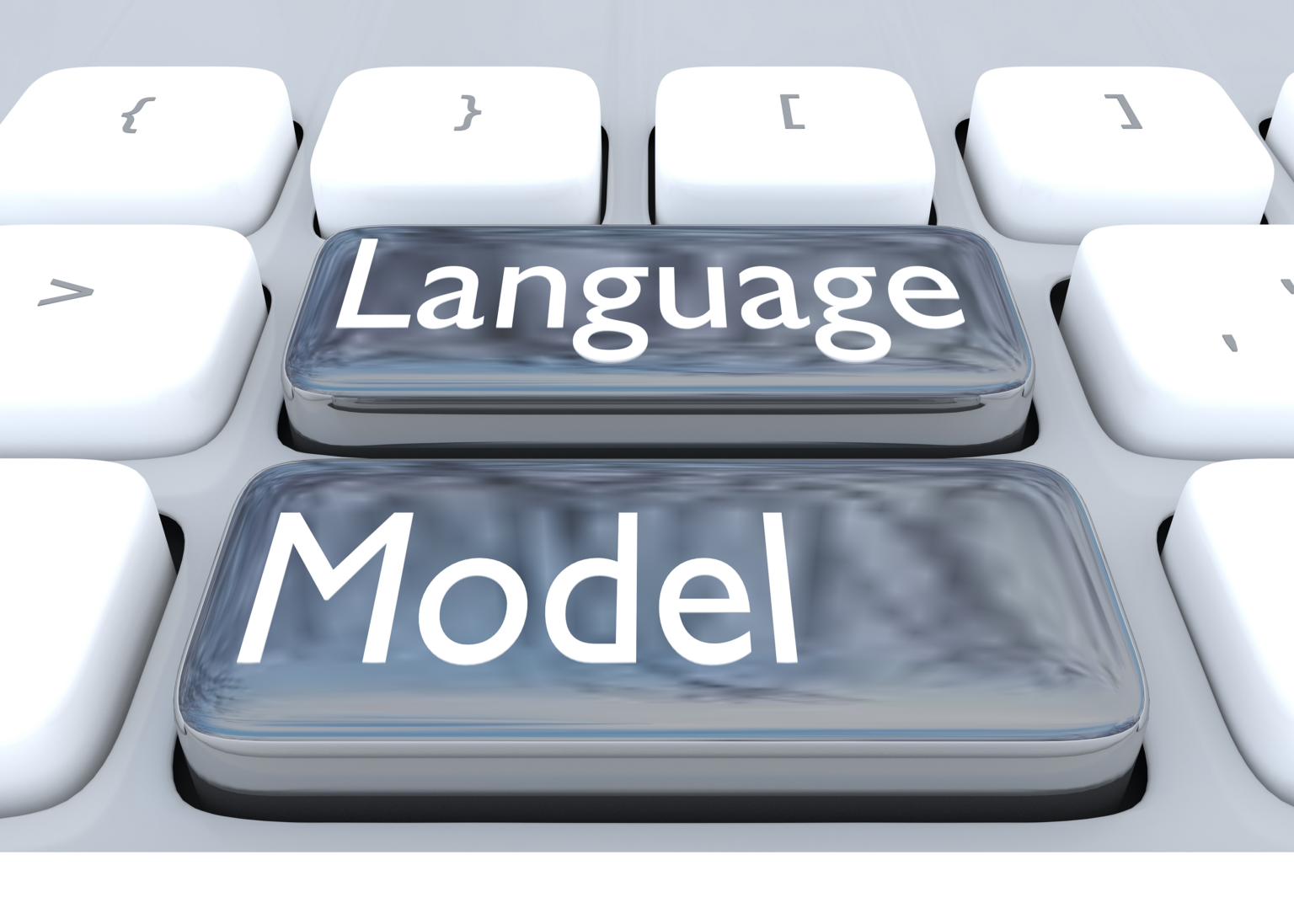 Nappulat, joissa lukee Language ja Model