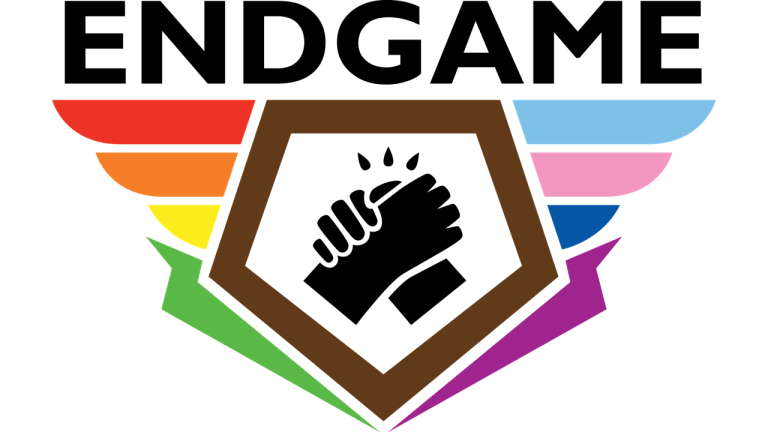 ENDGAME project logo with rainbow wings.
