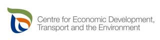 Centre for Economic Development, Transport and the Environment logo.