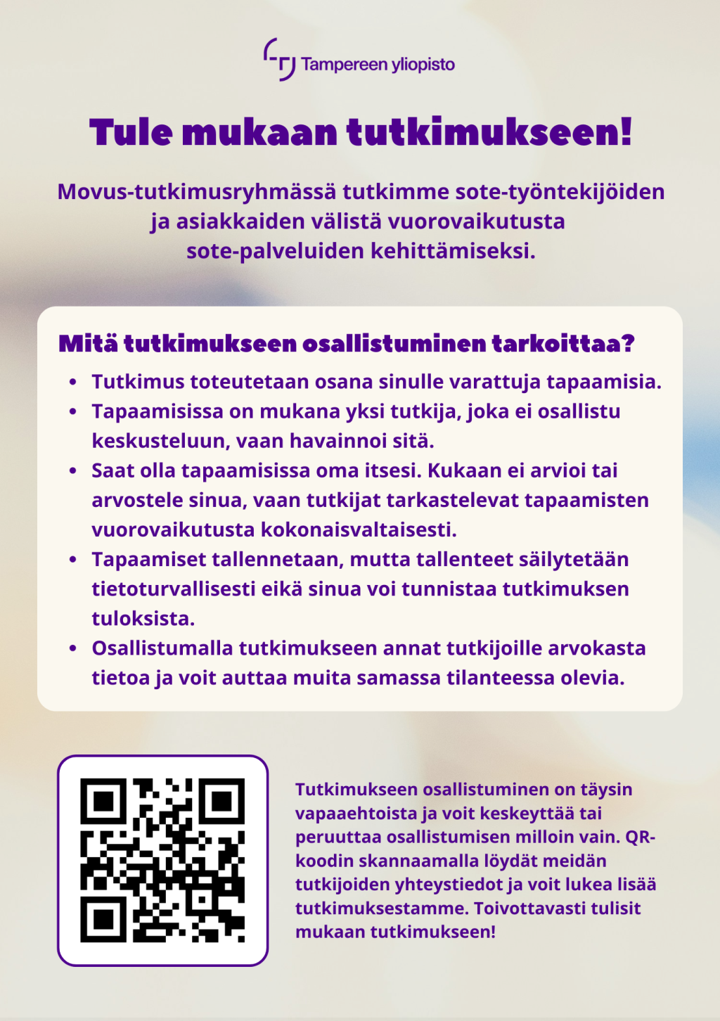 Kuvassa on tietoa tutkimuksesta.