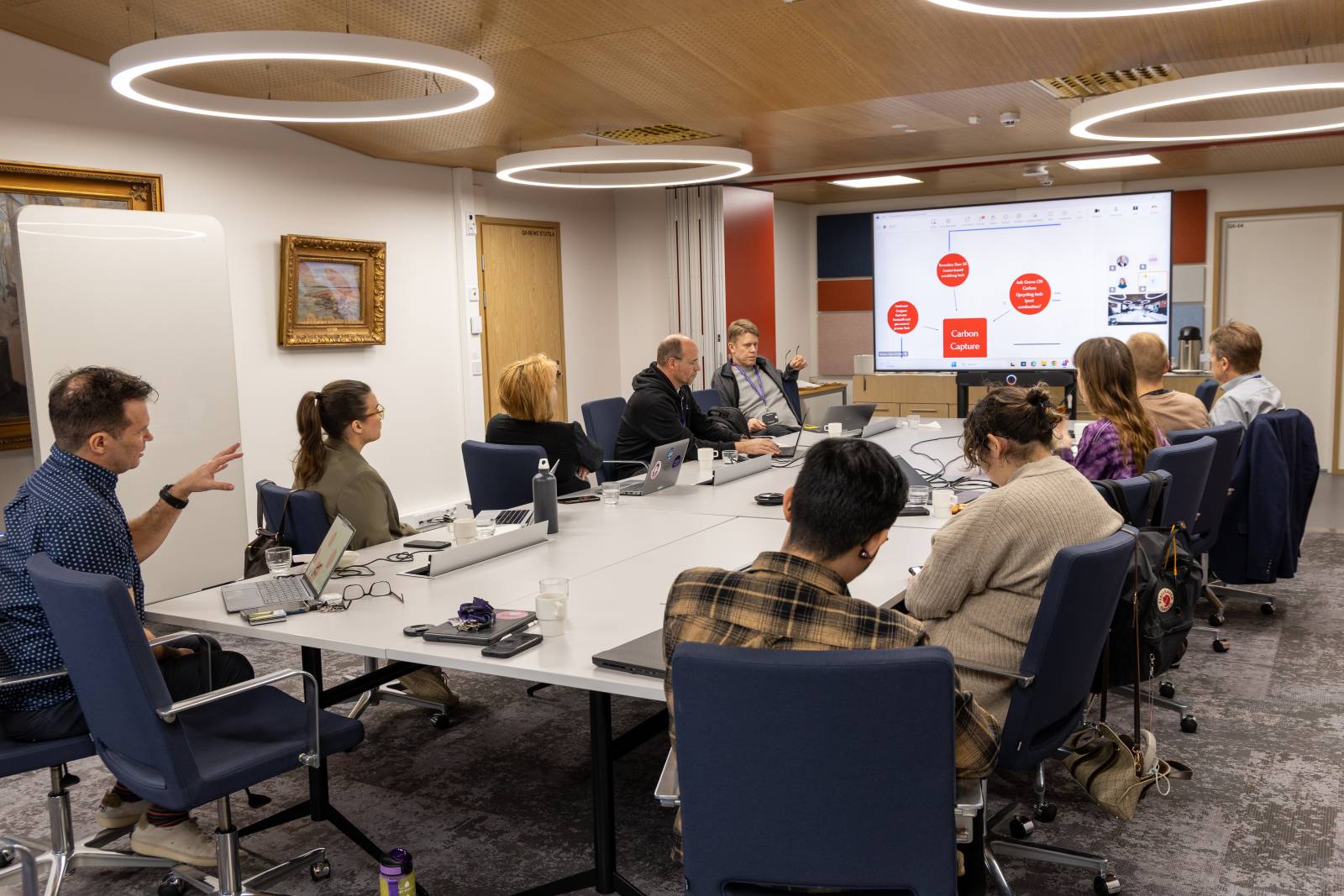 Photo of group market researchers at results presentation