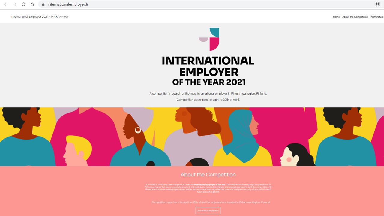 The most International employer of the year 2021 competition organised by JCI United