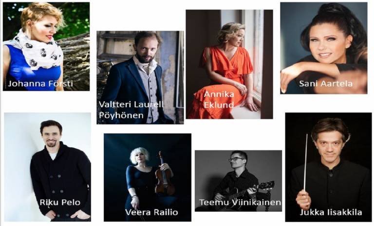 Images of Johanna Försti, Valtteri Laurell Pöyhönen, Annika Eklund, Sani Aartela, Riku Pelo, Veera Railio, Teemu Viinikainen, Jukka Iisakkila