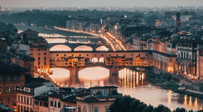 Evening view of Florence