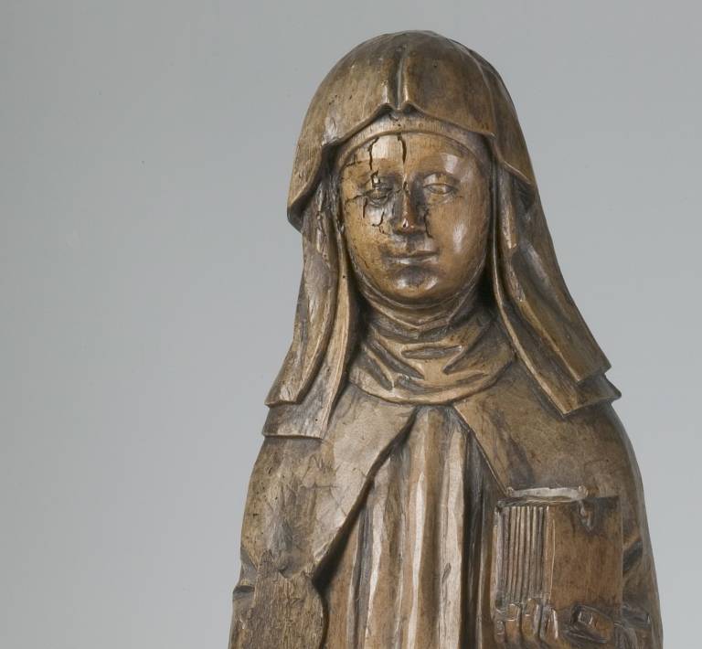 Wooden statue of an abbess from late 15th century