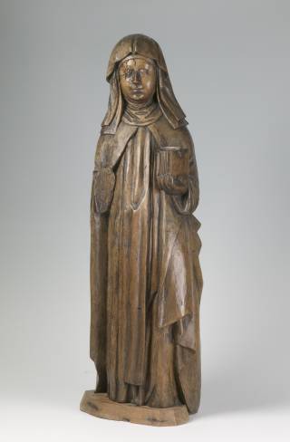 Wooden statue of an abbess, late 15th century. Museum Catharijneconvent.
