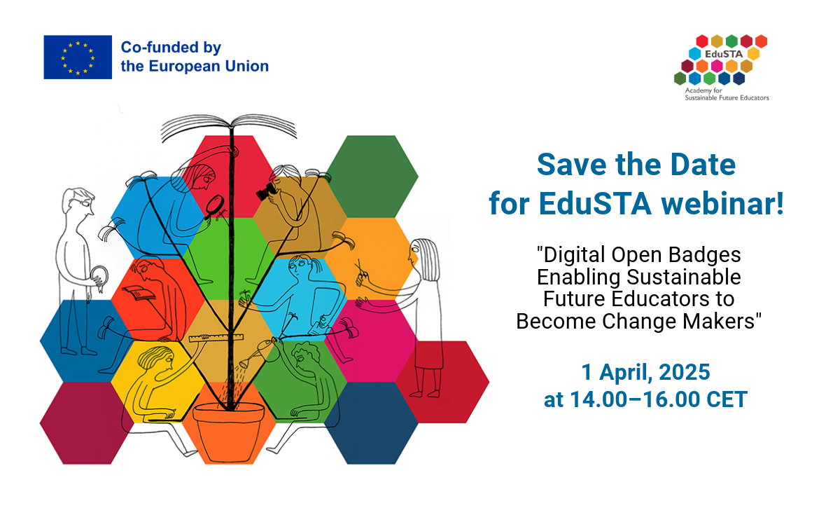 EduSTA webinar information, project and funding logos.